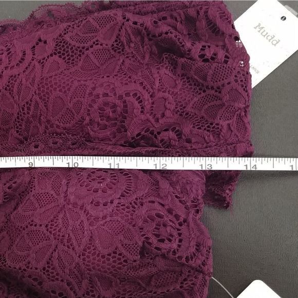 Plum Floral Lace Bandeau - Picture 7 of 8